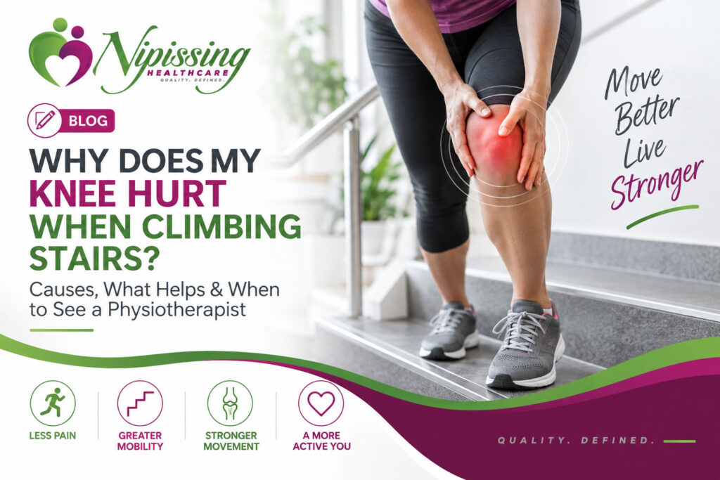 Why Does My Knee Hurt When Climbing Stairs? Causes, What Helps & When to See a Physiotherapist